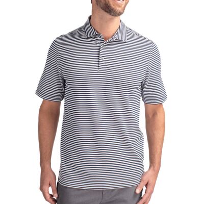 Cutter & Buck Virtue Eco Pique Stripe Recycled Mens Big and Tall Polo Thumbnail